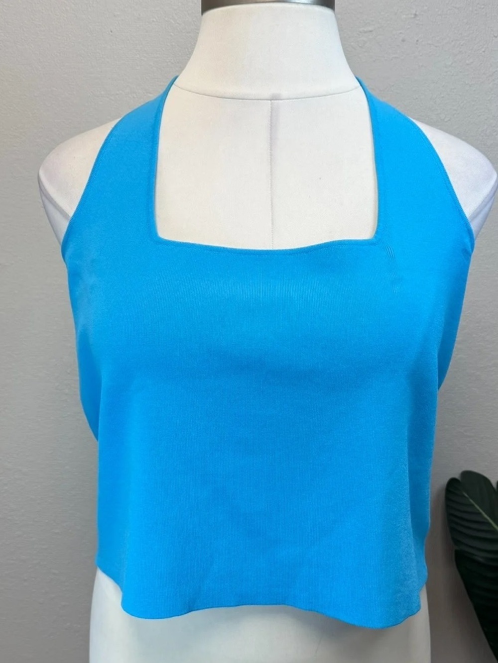 The Drop Blue Halter Neck Crop Top - New - Size 4X